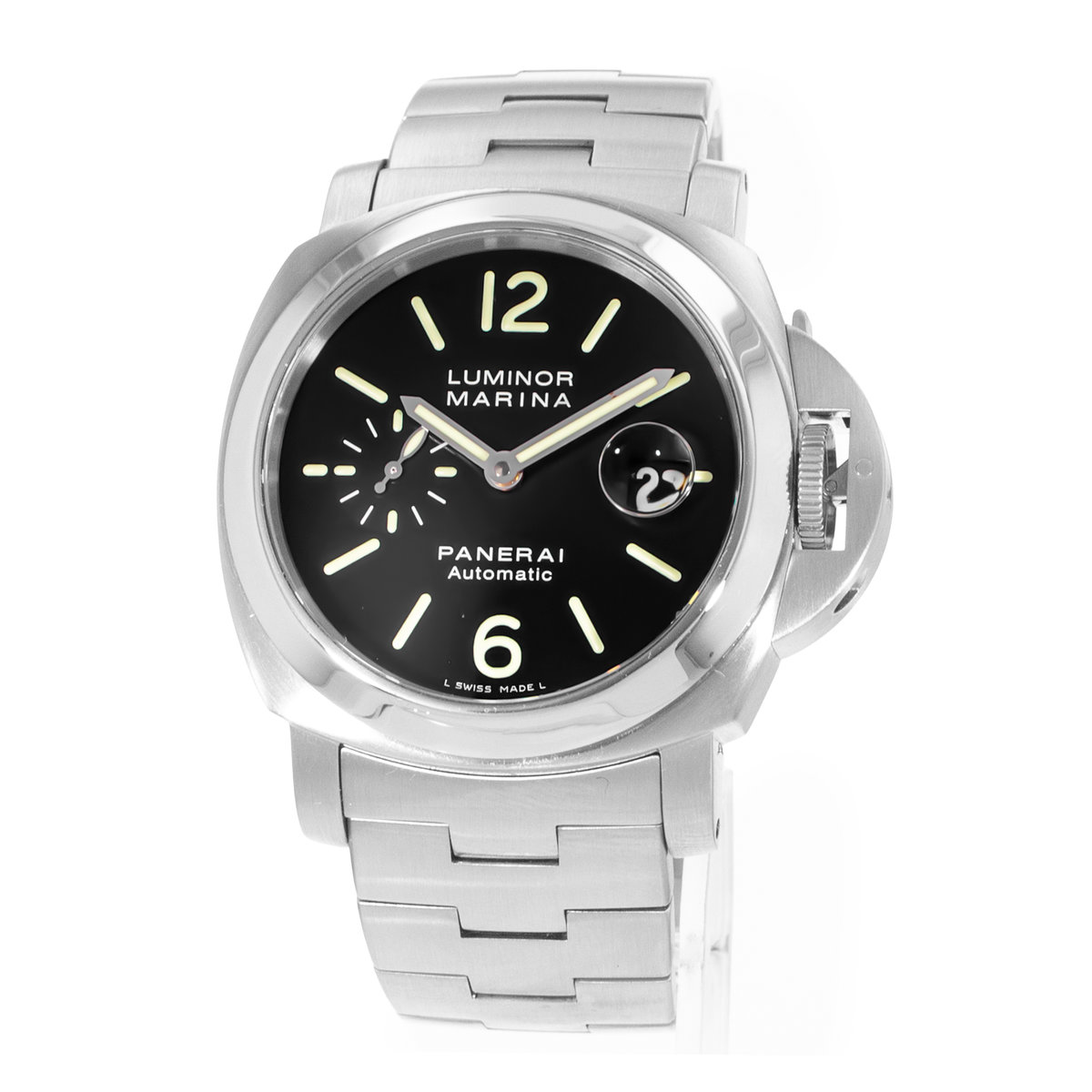 Panerai Luminor Marina PAM 00299 OP6763 44mm Black Steel Automatic Mens Watch