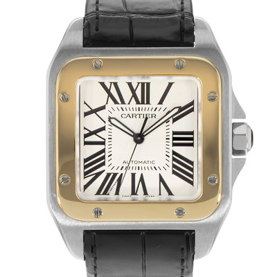 Cartier Santos 100 W20072X7 2656 Silver Dial 40