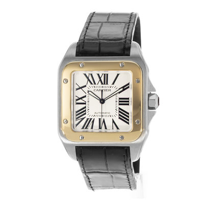 Cartier Santos 100 W20072X7 2656 Silver Dial 40