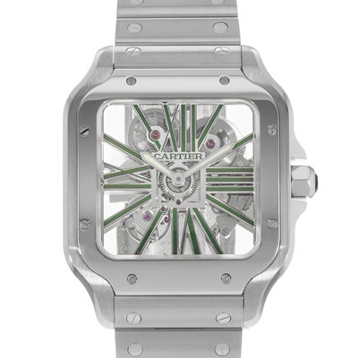 Cartier Santos WHSA0028 4109 Green Dial 39