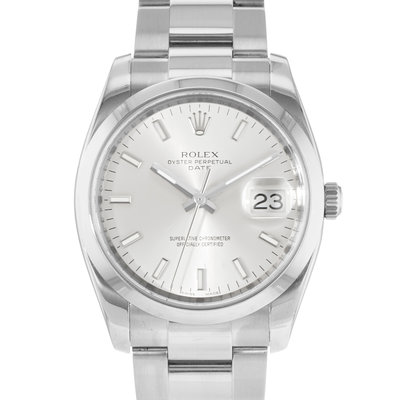 Rolex Oyster Perpetual Date 115200 Silver Dial 34