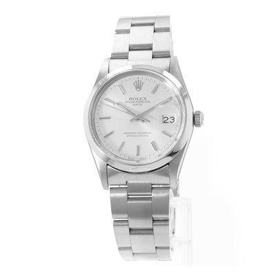 Rolex Oyster Perpetual Date 15000 Silver Dial 34