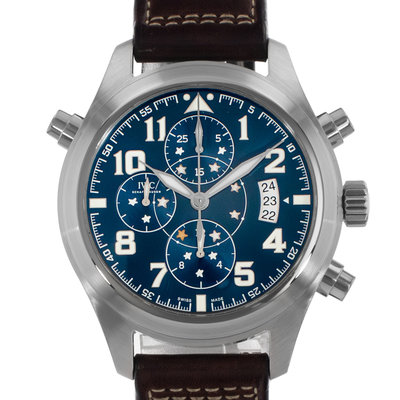 IWC Pilot Double Chronograph IW371807 Blue Dial 44
