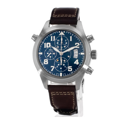 IWC Pilot Double Chronograph IW371807 Blue Dial 44