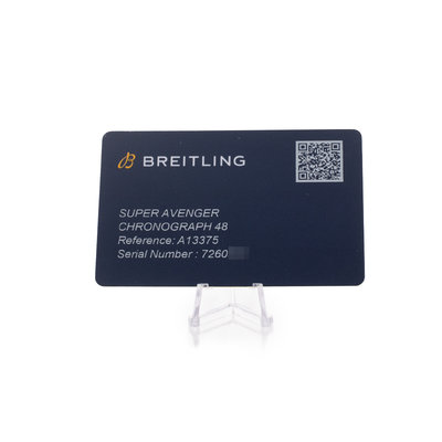 Breitling Super Avenger A13375 Black Dial 48