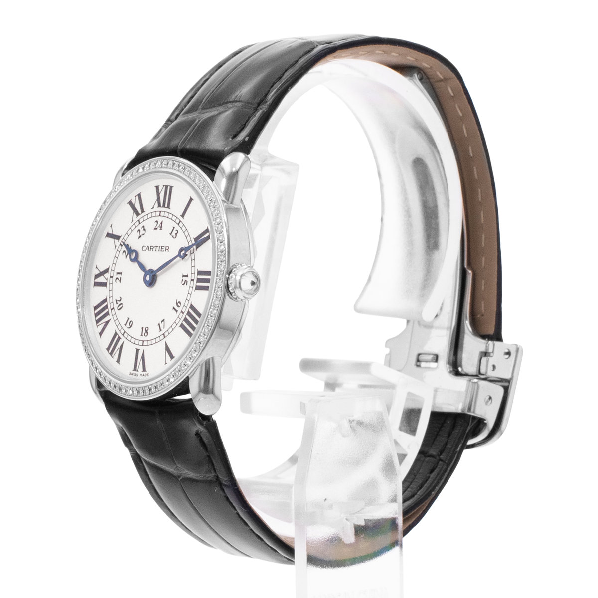 Cartier Ronde Louis 29mm WR000251 2887 Silver Dial 29
