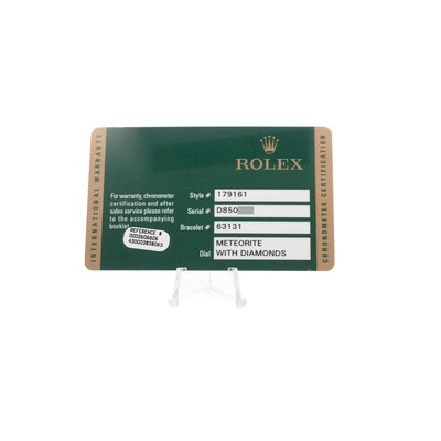 Rolex Datejust 26 179161 Meteorite Dial 26