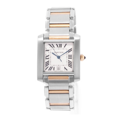 Cartier Tank Francaise W51005Q4 2302 Silver Dial 28