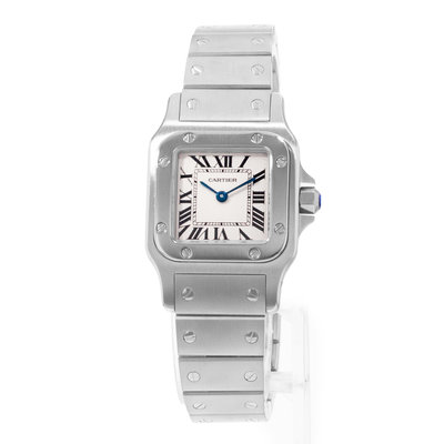 Cartier Santos Galbee W20056D6 1565 Silver Dial 24x35