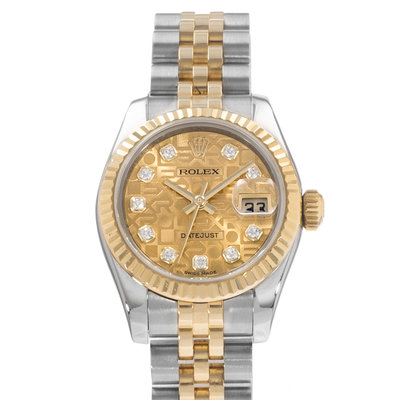 Rolex Datejust 26 179173 Gold Dial 26