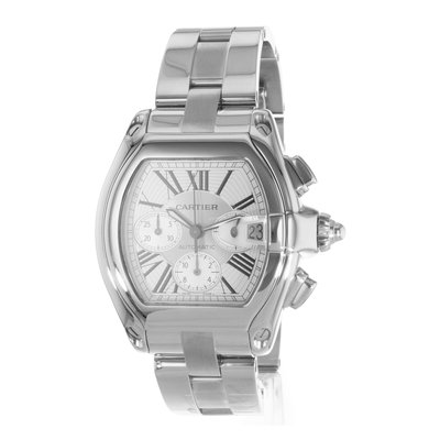 Cartier Roadster W62019X6 2618 Silver Dial 43x47