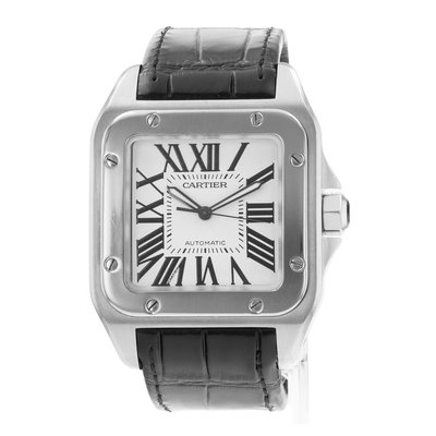 Cartier Santos 100 W20073X8 2656 Silver Dial 38x51
