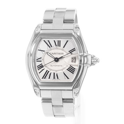 Cartier Roadster W62025V3 2510 Silver Dial 38