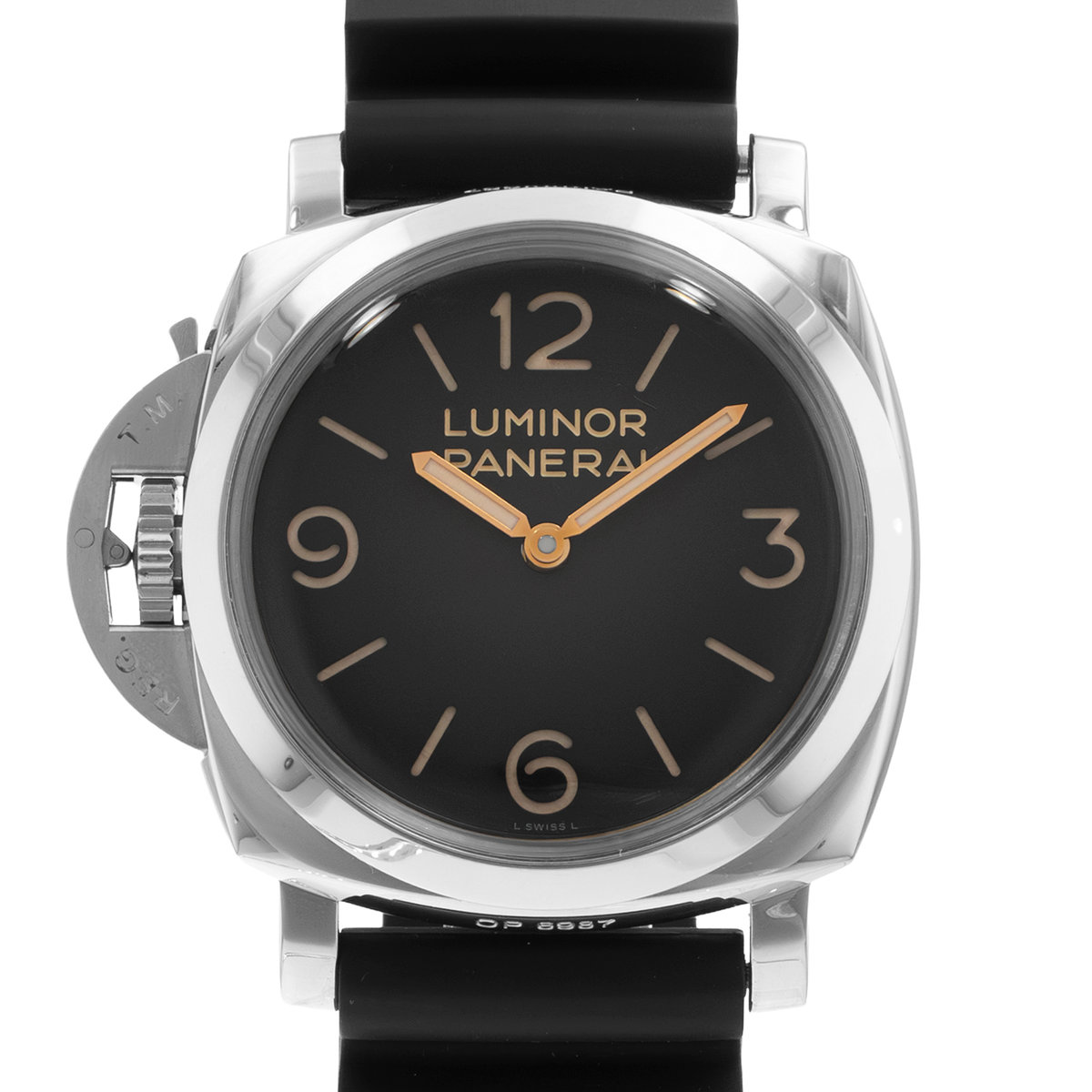 Panerai Luminor 1950 PAM 00557 47mm Black Steel Left Handed Mens Watch 2016