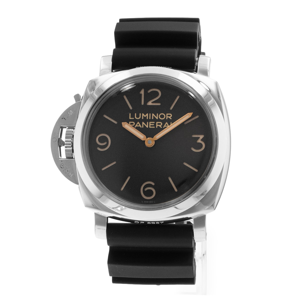 Panerai Luminor 1950 PAM 00557 47mm Black Steel Left Handed Mens Watch 2016