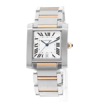 Cartier Tank Francaise W51005Q4 2302 Silver Dial 28x33