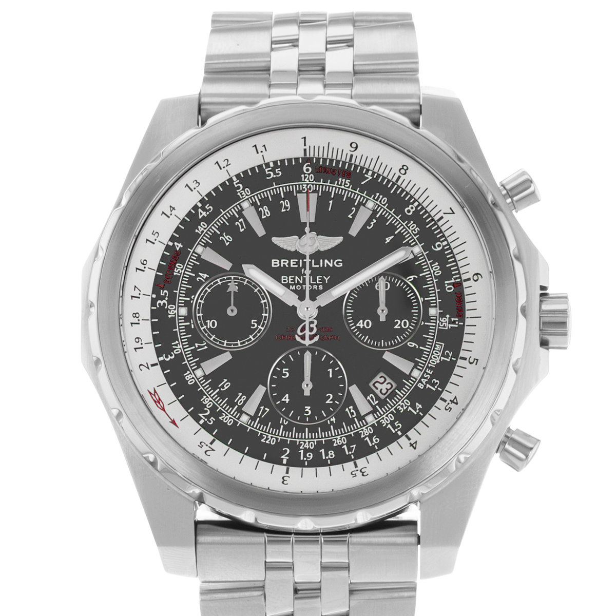 Breitling Bentley Motors A25363 48mm Grey Steel Chronograph Mens Watch 2007