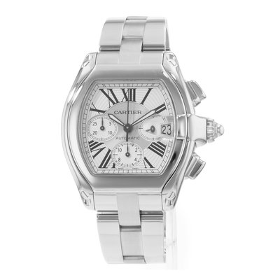 Cartier Roadster W62019X6 2618 Silver Dial 43x47