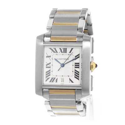 Cartier Tank Francaise W51005Q4 2302 Silver Dial 28x32