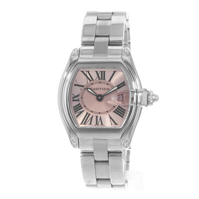 Cartier Roadster W62017V3 2675 Pink Dial 31x37