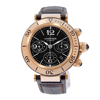 Cartier Pasha Seatimer W301970M 3027 Black Dial 42