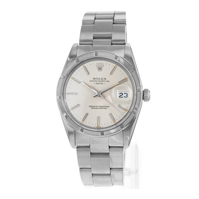 Rolex Oyster Perpetual Date 34 15010 Silver Dial 34