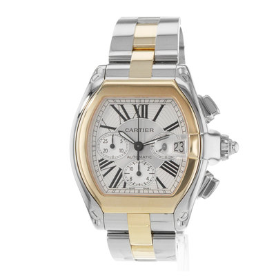 Cartier Roadster W62027Z1 2618 Silver Dial 48