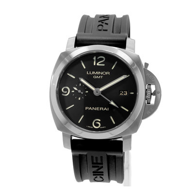Panerai Luminor 1950 3 Days GMT Automatic PAM 00320 Black Dial 44