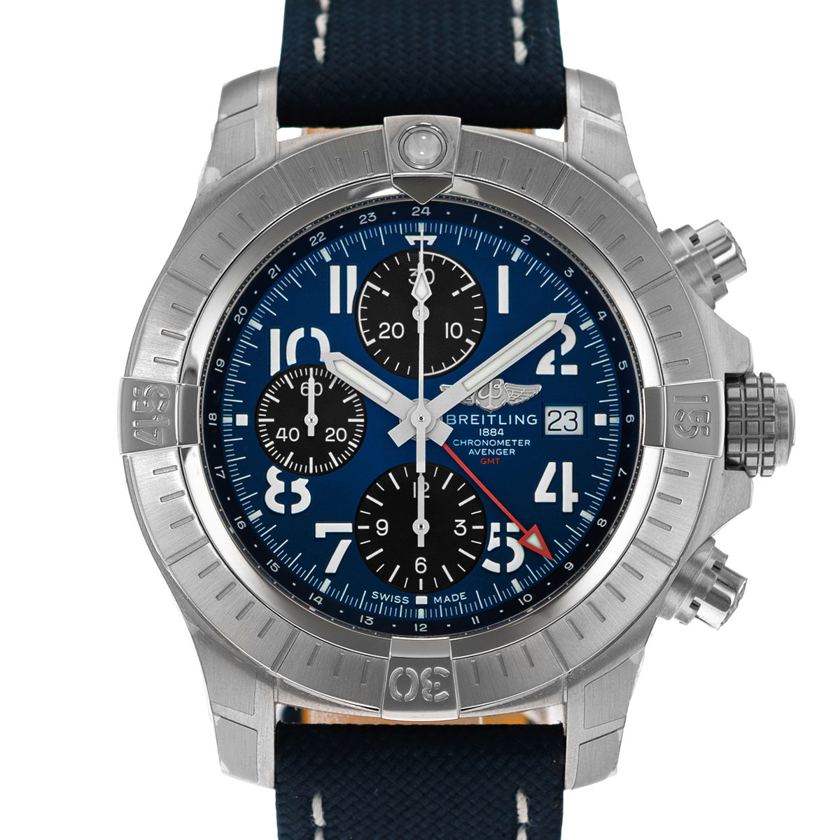 Breitling Avenger A24315101C1X2 45mm Blue Arabic Steel Chronograph Mens Watch
