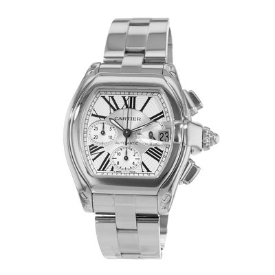 Cartier Roadster W62019X6 2618 Silver Dial 43x47