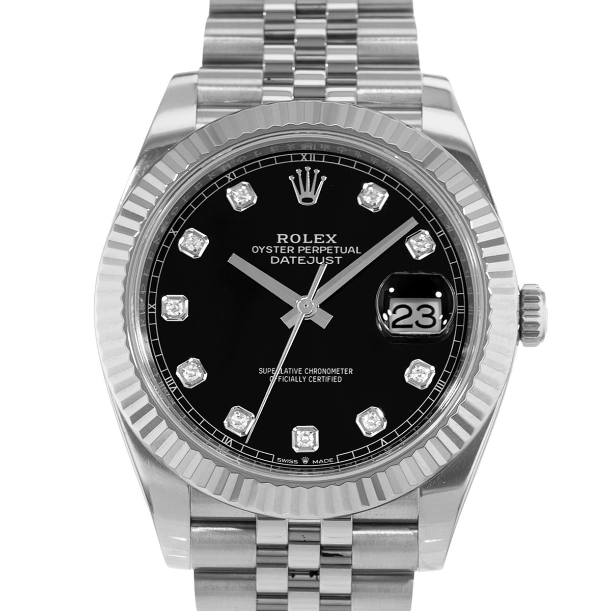 Rolex Datejust 41 126334 Black Diamond Steel Jubilee Automatic Mens Watch 2020