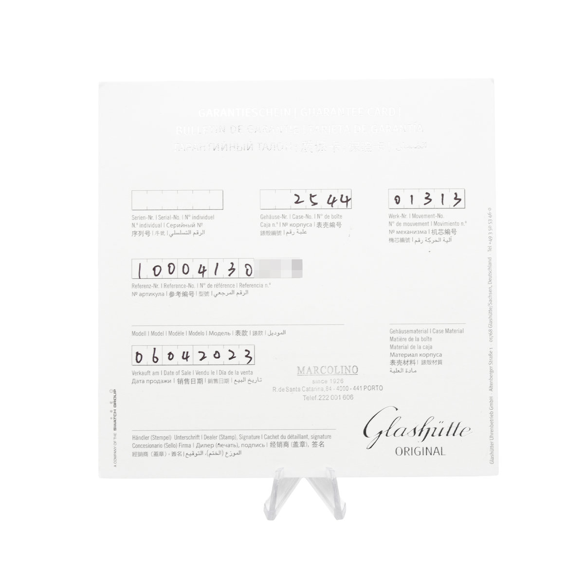 Glashutte Original Senator 100-04-13-02-04 Paanorama Moon Phase Mens Watch 2023