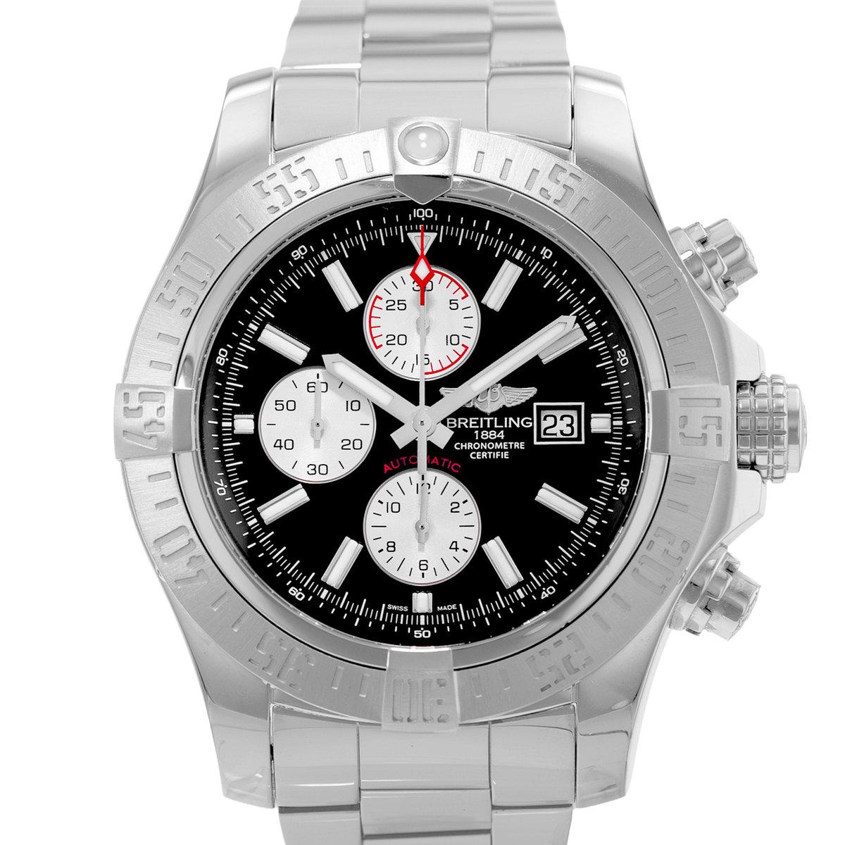 Breitling Super Avenger II A1337111/BC29 48mm Black Chronograph Steel Mens Watch