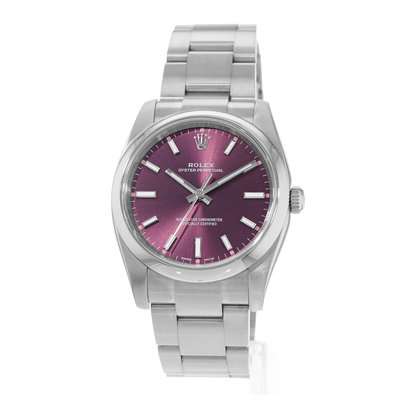 Rolex Oyster Perpetual 114200 Purple Dial 34