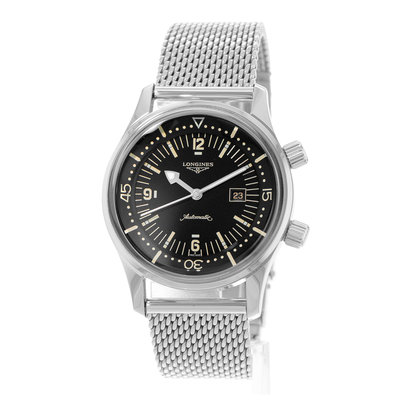 Longines Legend Diver L3.374.4.50.6 Black Dial 36