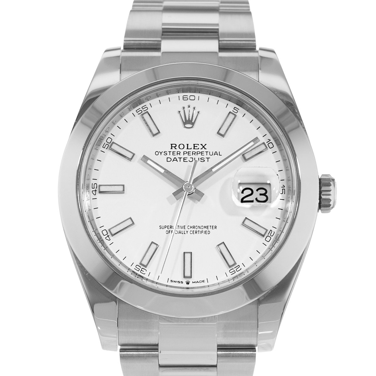 Rolex Datejust 41 126300 White Index Steel Oyster Automatic Mens Watch 2020