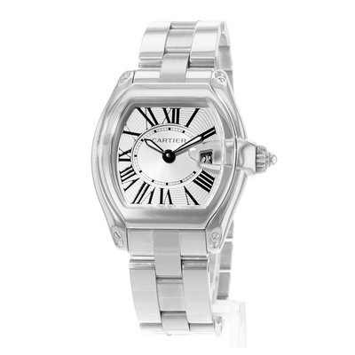 Cartier Roadster W62016V3 2675 Silver Dial 30x36