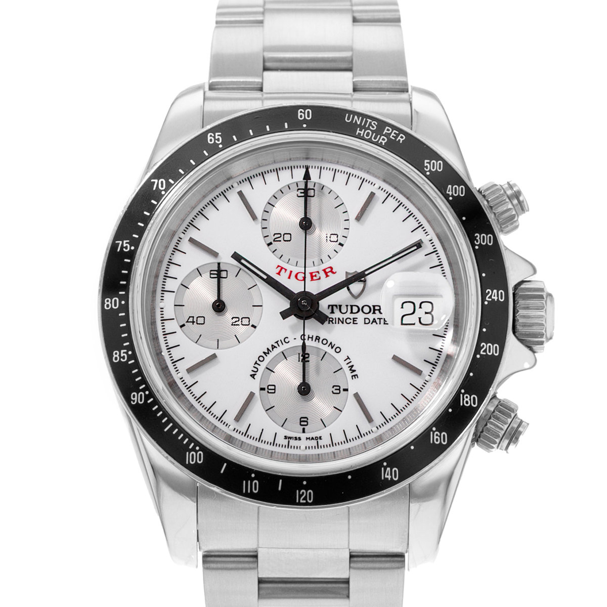 Tudor Prince Date 79260 40mm White Index Steel Oyster Automatic Mens Watch 1998