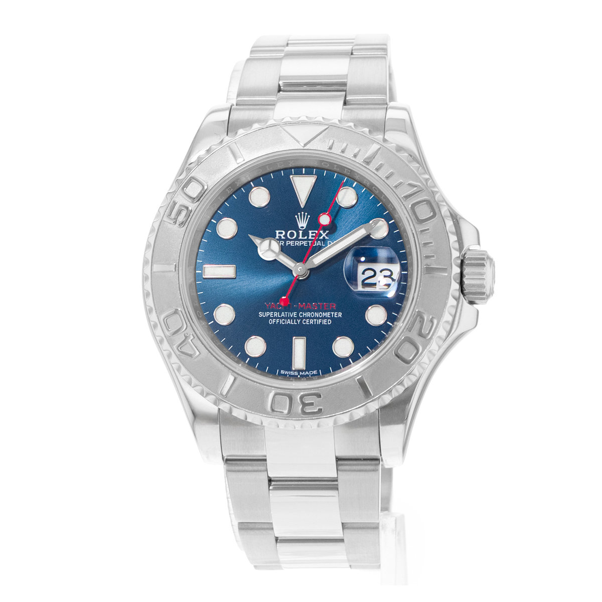 Rolex Yacht-Master 40 116622 Blue Index Steel Platinum Oyster Mens Watch 2011