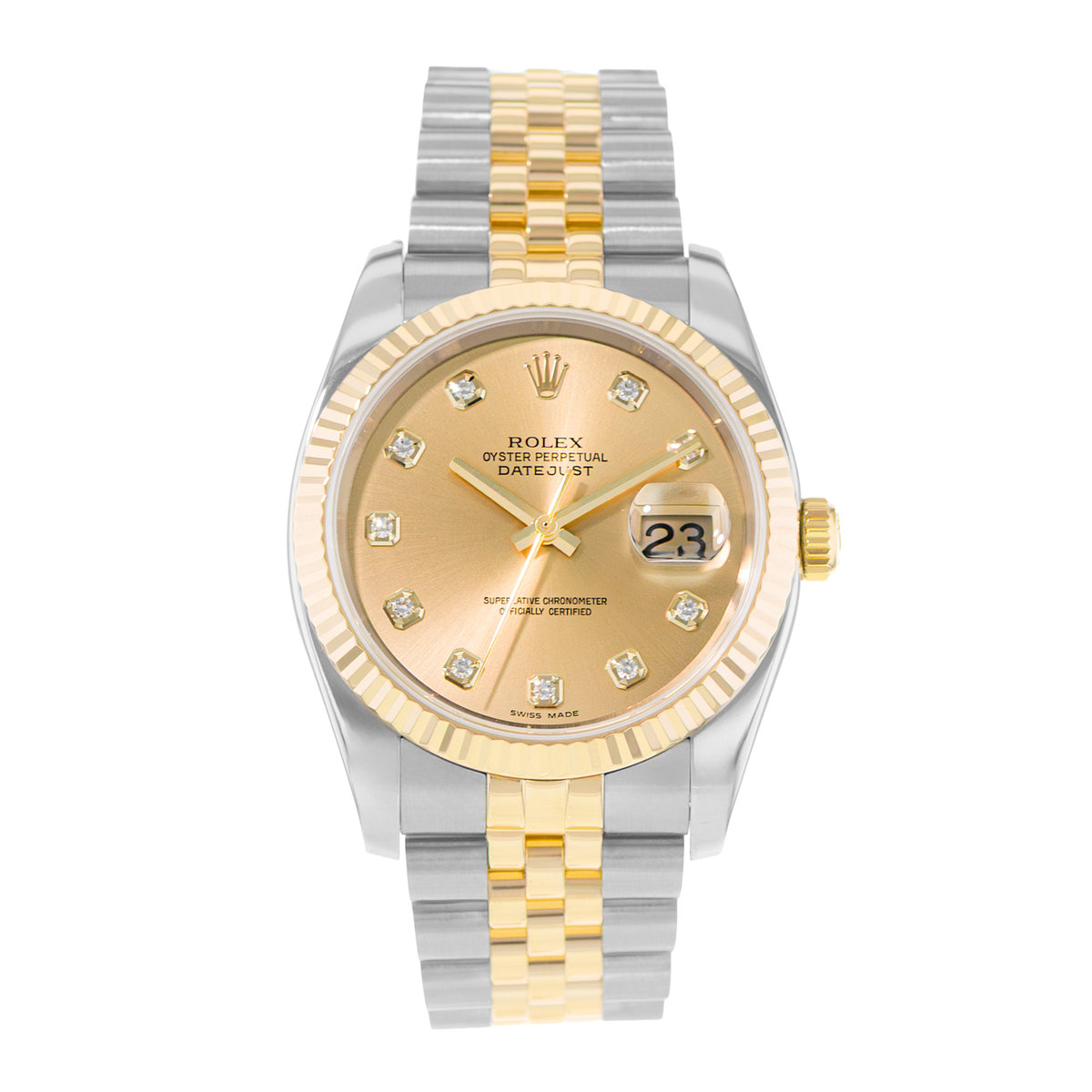 Rolex Datejust 36 116233 Champagne Dial 36