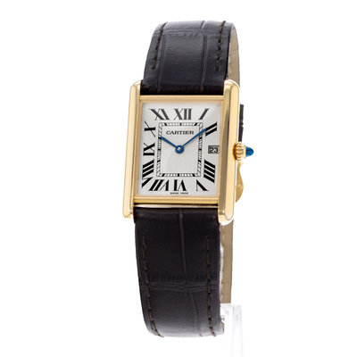 Cartier Tank Louis W1529756 2441 Silver Dial 25x33