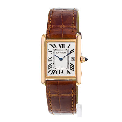 Cartier Tank Louis W1529756 2441 Silver Dial 25x33
