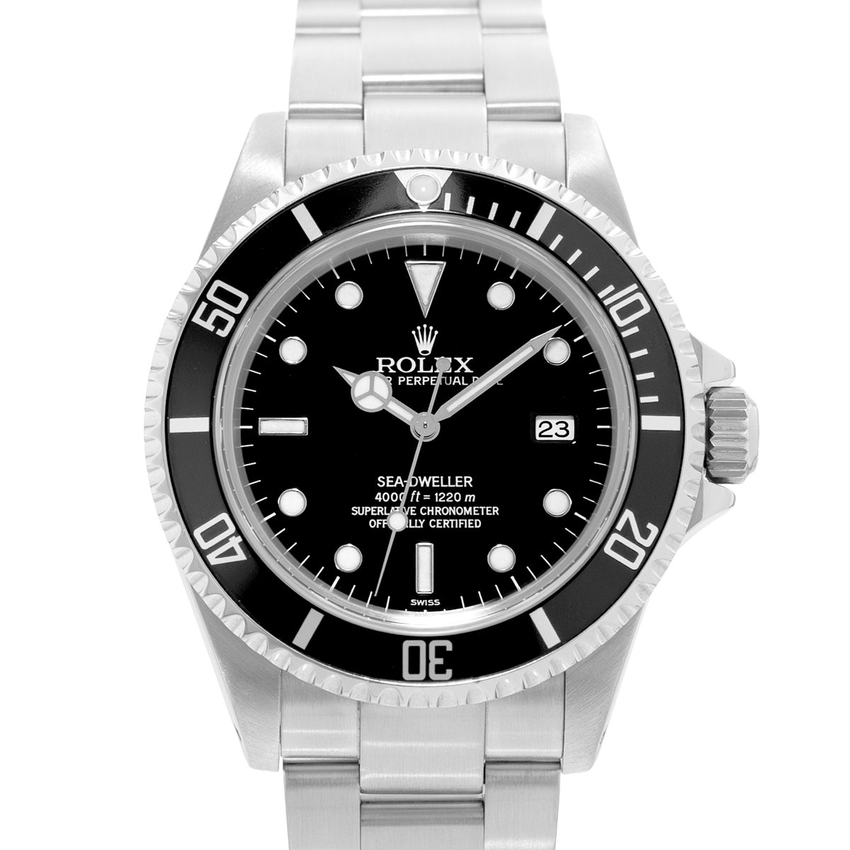 Rolex Sea-Dweller 4000 16600 40mm Black Steel Oyster Automatic Mens Watch 1999