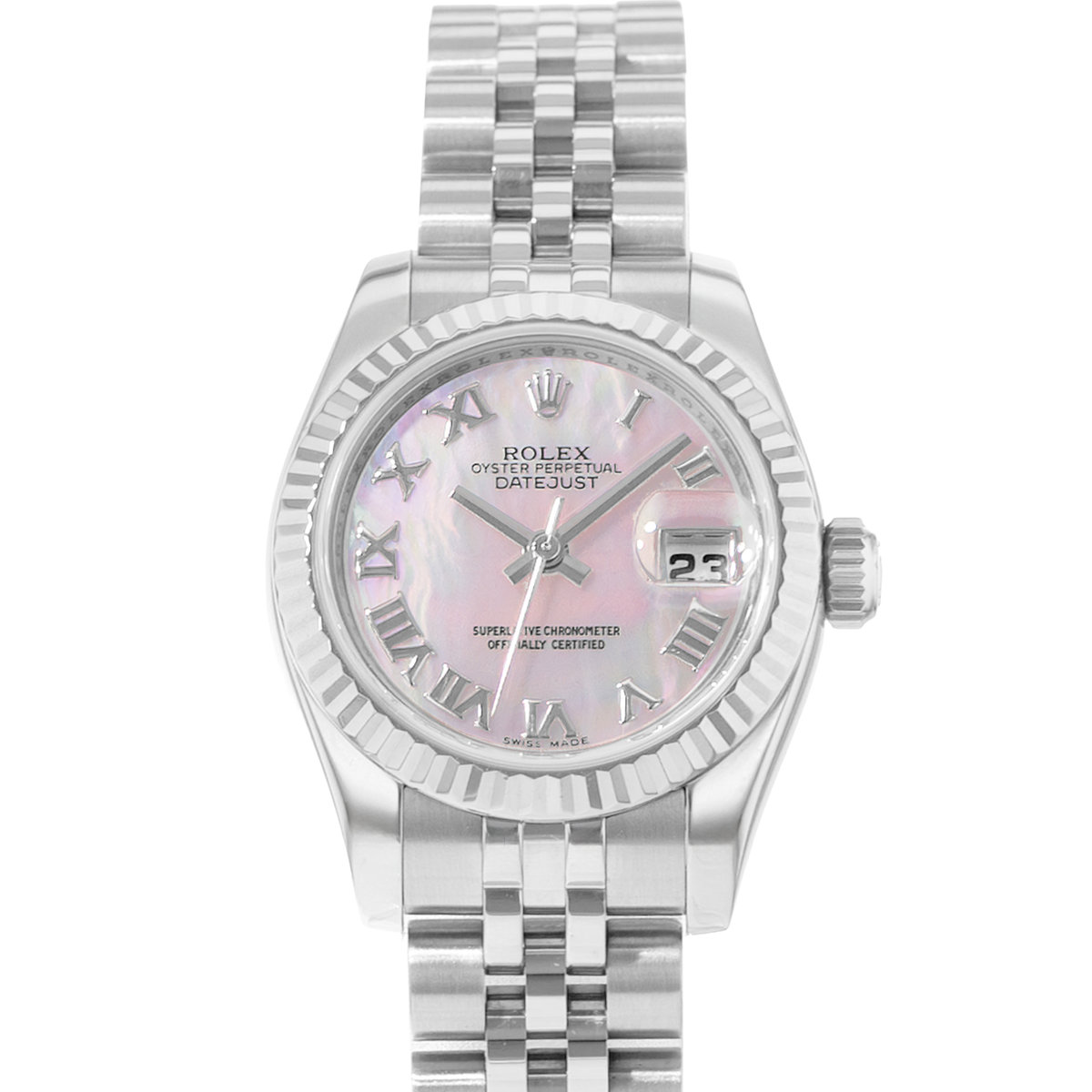 Rolex Datejust 26 179174 Mother of Pearl Steel White Gold Ladies Watch 2010