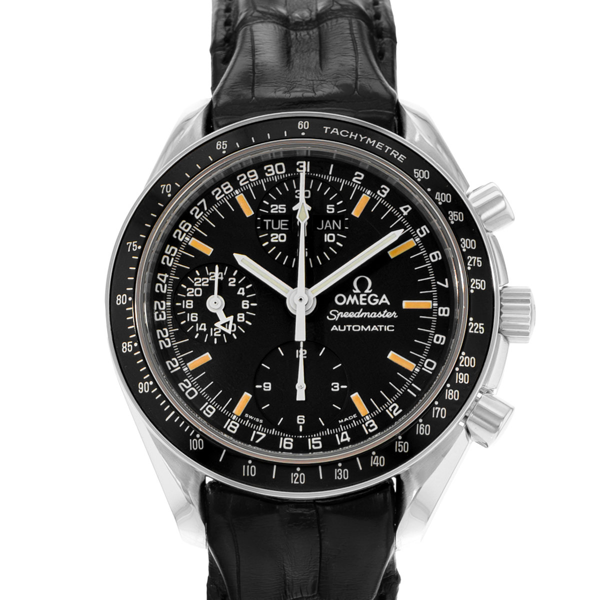 Omega Speedmaster Day Date 3520.50.00 39mm Black Index Steel Mens Watch 1999