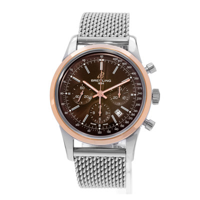 Breitling Transocean Chronograph UB0152 Brown Dial 43