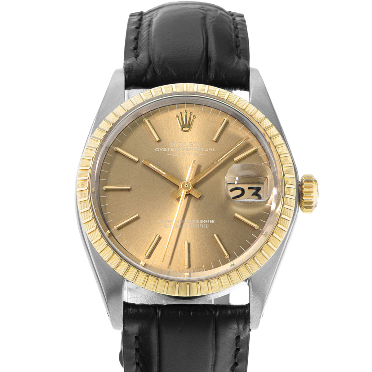 Rolex Oyster Perpetual Date 34 1505 Champagne Dial 34