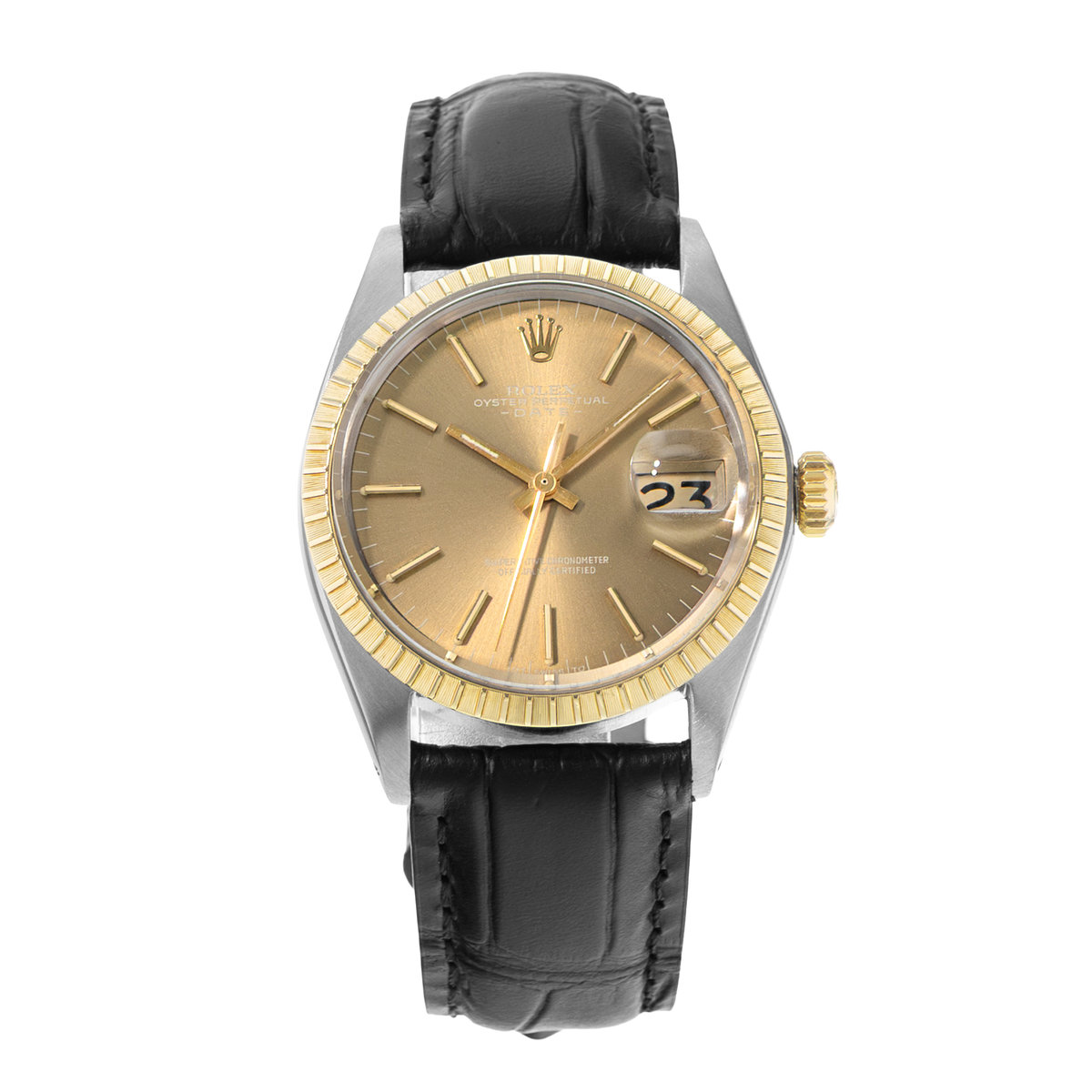 Rolex Oyster Perpetual Date 34 1505 Champagne Dial 34
