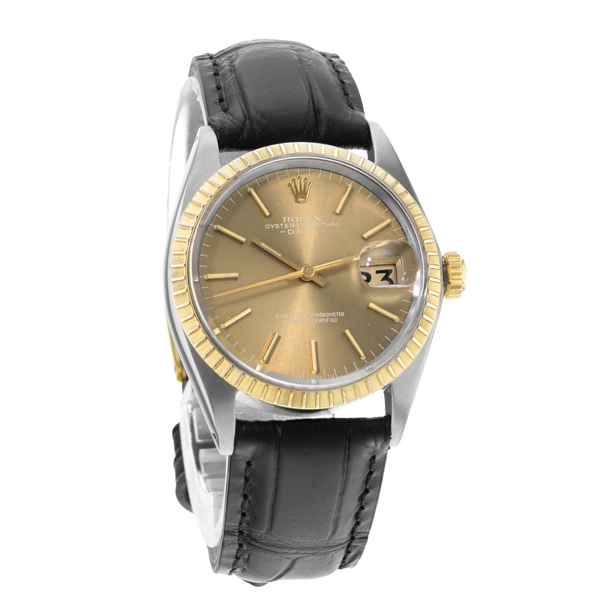 Rolex Oyster Perpetual Date 34 1505 Champagne Dial 34