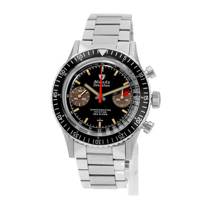 Nivada Chronomaster 87033M20 Black Dial 38